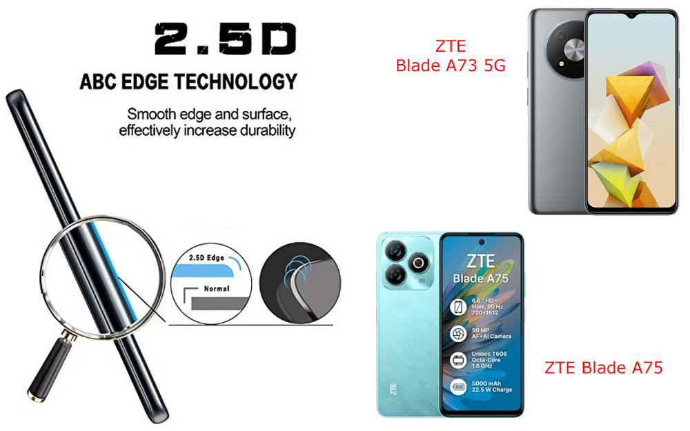 Защитное стекло ArmorGlass для ZTE Blade A73 5G, Blade A75 – устойчивое к царапинам и ударам Киев - изображение 2