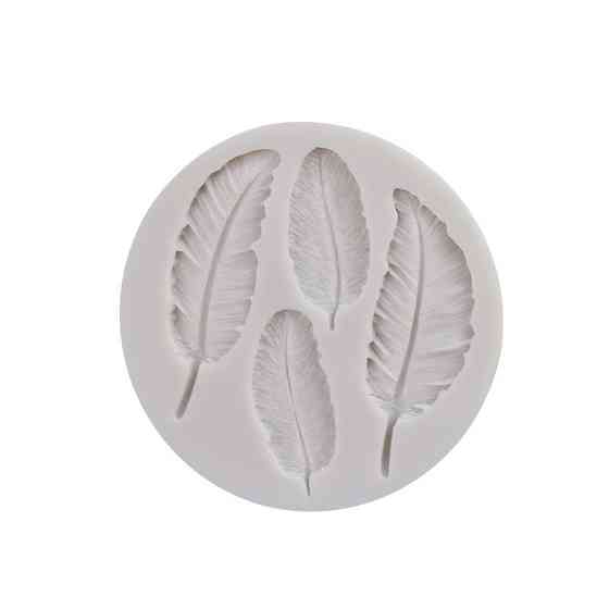 Молд силиконовый Перышки 88 мм серый Киев