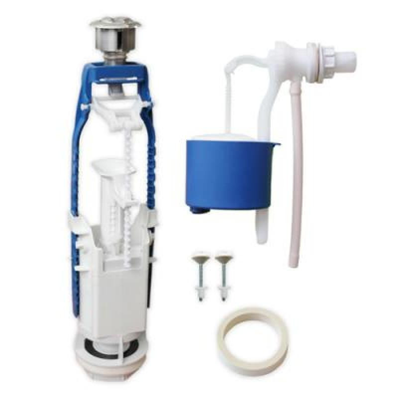 Арматура 2-х кнопочная, с боковым шаровым краном АБ 77.54.14.3 эконом. Харьков - изображение 1