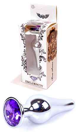 Анальна пробка Boss Series - Jewellery Silver BUTT PLUG Purple, BS6400079 Sex Aura Київ