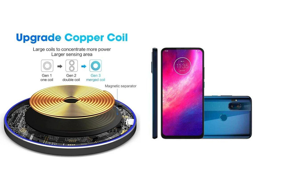 Бездротовий зарядний пристрій Copper до 30W для Meizu 18 Pro, 18s Pro, USB-C, LED Київ - фото 2