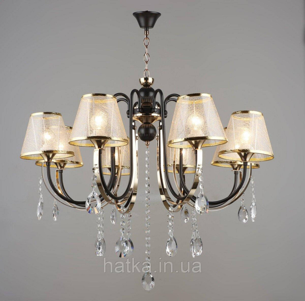 Люстра класична для вітальні Sirius B NH5269/8 COFFEE+FGD Київ - фото 1