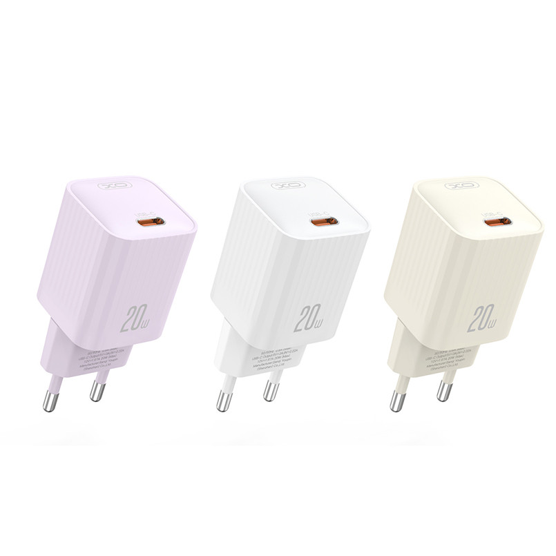 Мережевий зарядний пристрій XO L146 PD20W Single USB-C Charger фіолетовий Львів - фото 4