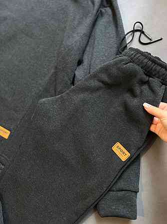 Мужской утепленный спортивный костюм baza трикотаж Трехнит флис Графит, 50/52 Одесса