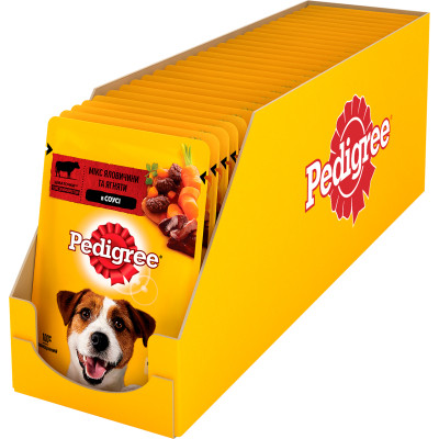 Вологий корм для собак Pedigree Яловичина, ягня в соусі 100 г (5900951262531) Вінниця - фото 1
