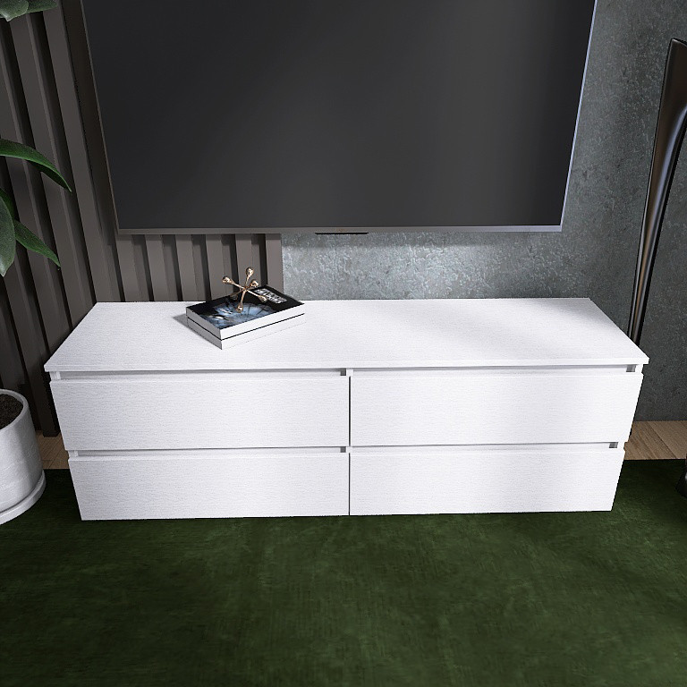 Тумба під телевізор Еверест ЛТВ-1400 Лайт 140х38х49 см Німфея Альба (DTM-4672) Дніпро - фото 1