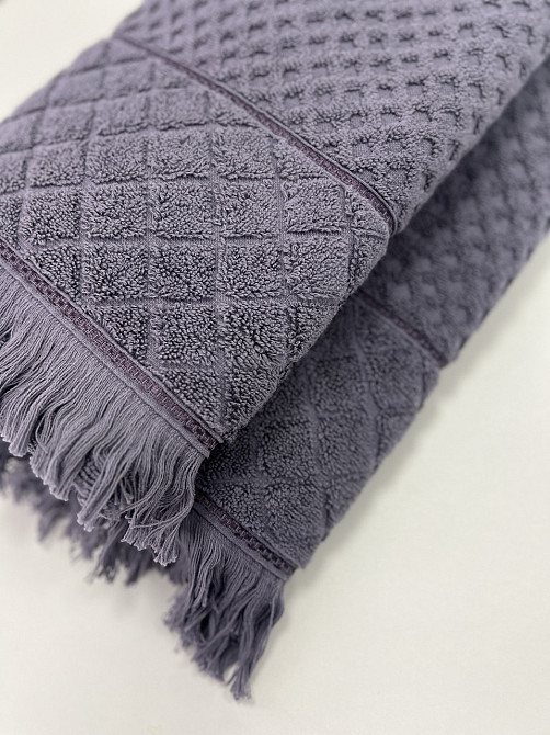Акция! Махровое полотенце с тороками Ideal Textile 50х90 см Узбекистан 550 г/м2 графит Черновцы - изображение 3