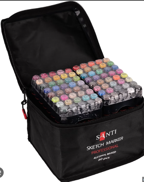 Набір маркерів "SANTI" 390780 спиртові, у сумці, 80 шт, шт Київ - фото 1