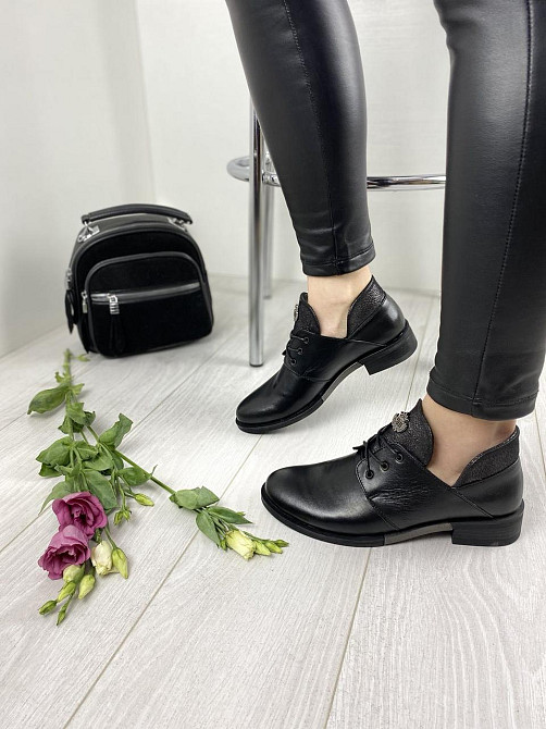 D and V Туфлі жіночі D and V 2029 чорні (весна-осінь, шкіра натуральна) (2240) лише 38р. Коломия - фото 8