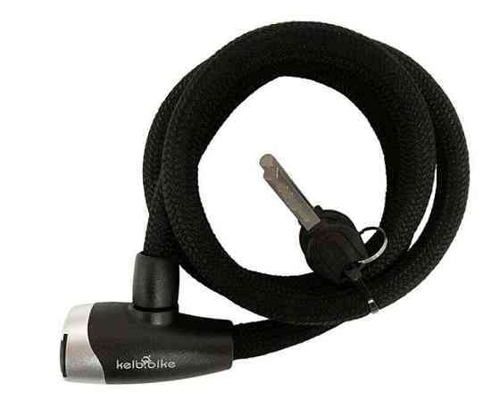 Замок на колесо (трос 1000*1 см) (с ключом) (черный) (TY4529-E) KL Мукачево