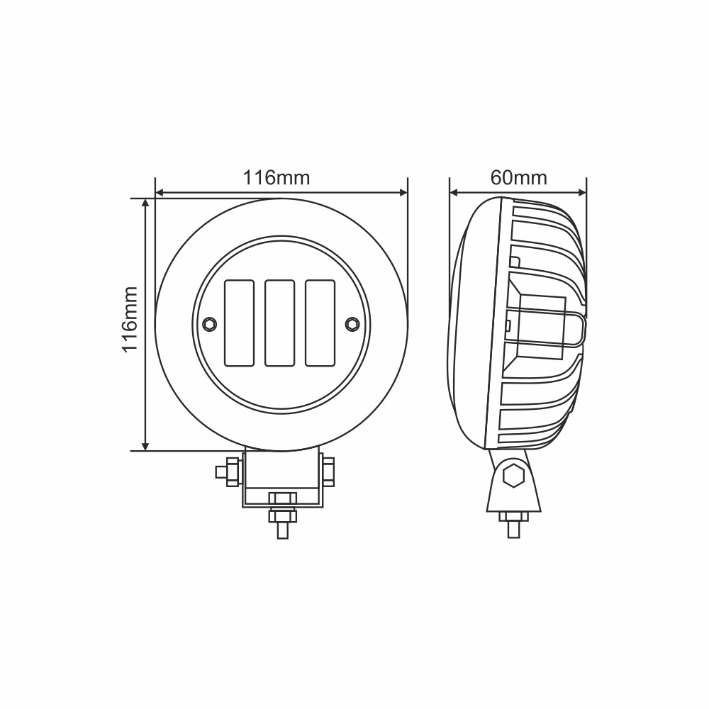 Фара светодиодная Winso Pro 10-30V, 30W (3x10W), 2700Lm, CSP1860DE 1шт (780770) Львов - изображение 8