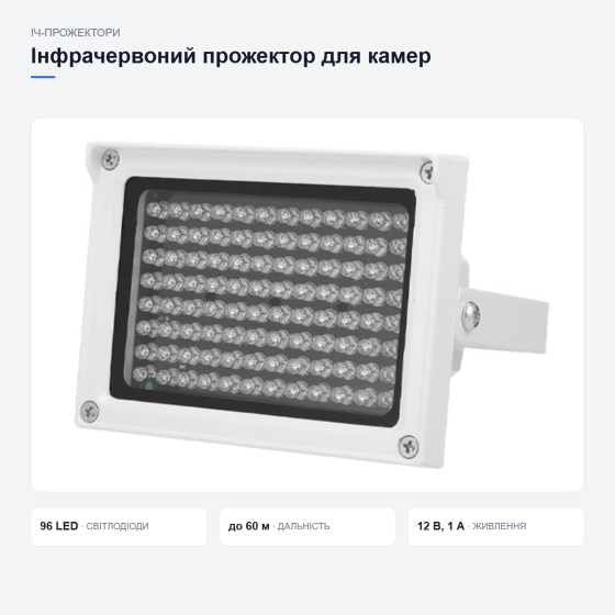Інфрачервоний прожектор для камер Київ