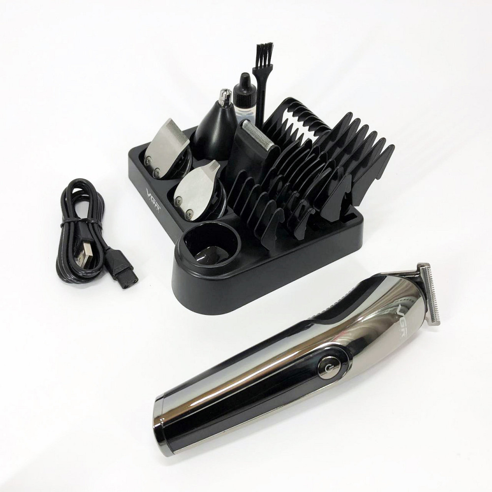 Акумуляторна машинка для стрижки волосся з насадками, Універсальні машинки для стрижки волосся AL-27 Львів - фото 4