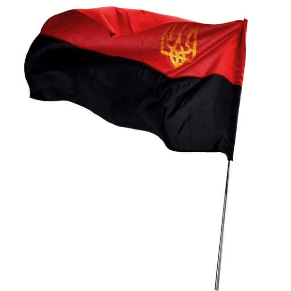 Прапор УПА габардин 90*135 з ТРИЗУБОМ BK3032 Київ - фото 2