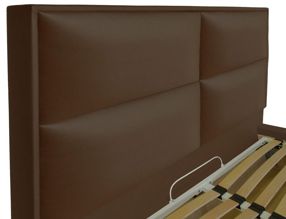 Кровать Sheffield VIP 120 х 200 см Fly 2231 A1 С дополнительной металлической цельносварной рамой Темно-коричневый Днепр - изображение 8