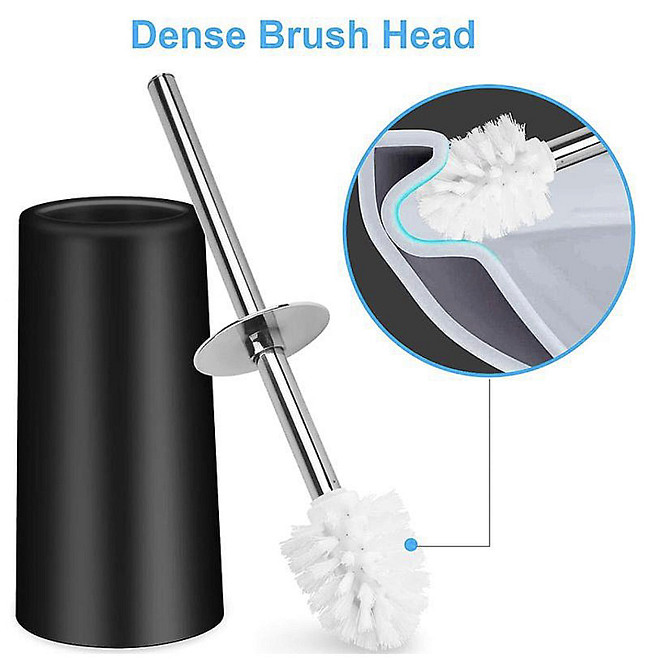 Ершик для унитаза напольный LR911-2  черный закрытый (пластик + металл хромированный) Черновцы - изображение 4