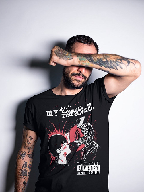 Футболка з аніме принтом Людина-бензопила оверсайз (S/M/L) Чорний AnimeJ0071 Дніпро - фото 2