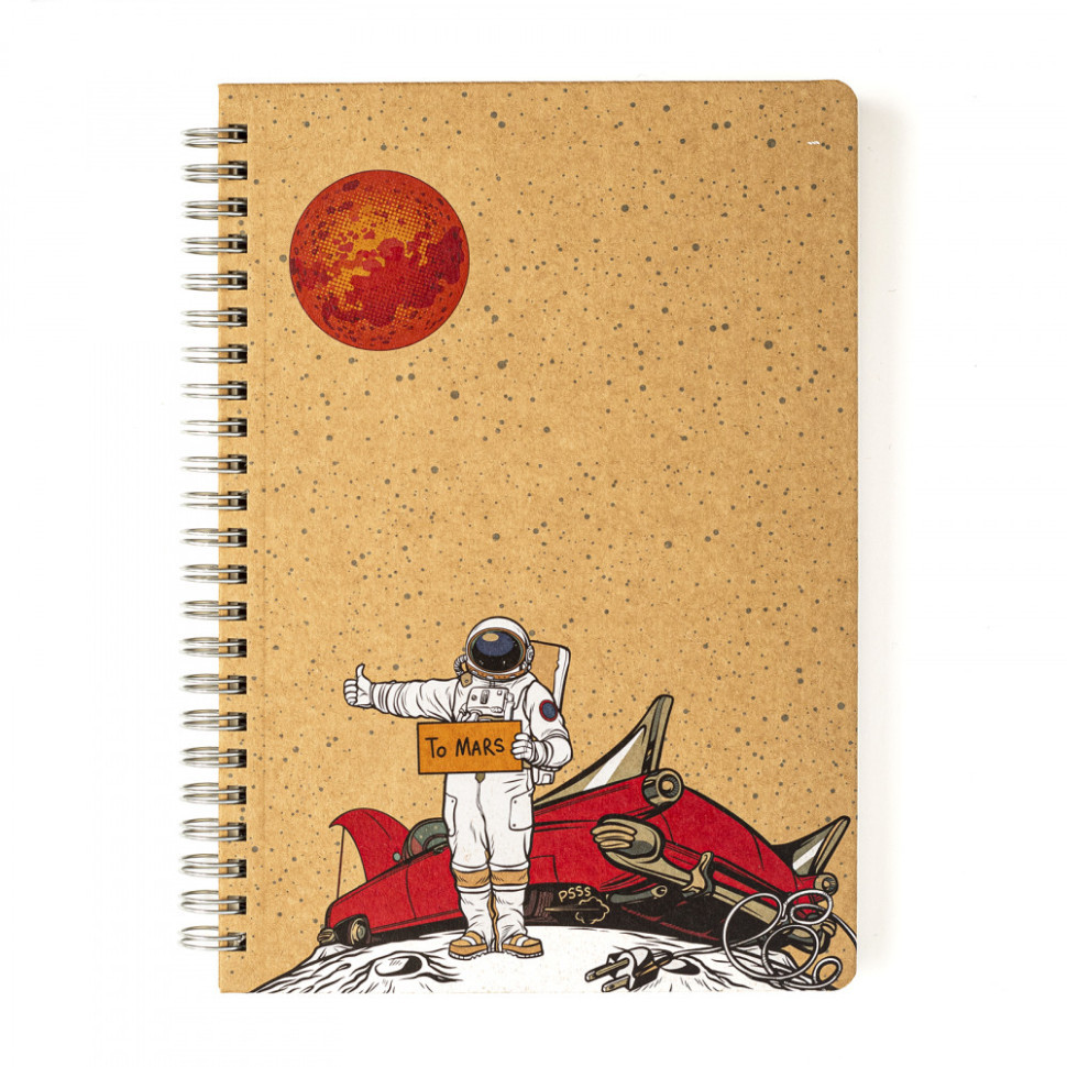 Блокнот "Пригоди" еко крафт-картон 11105-KR на пружині 60 сторінок Вінниця - фото 1