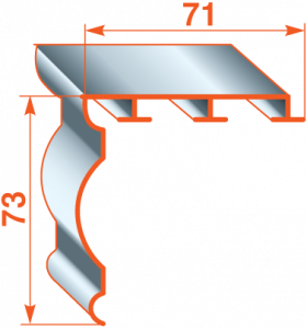 Трьохрядний алюмінієвий карниз Бр-13 БЕЖ Бровари