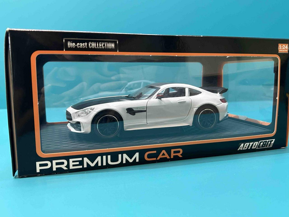 Машина Автосвит Mercedes SL-class инерционная открываются двери капот багажник 20см Черно-белая (AP-1840) Чернигов - изображение 4