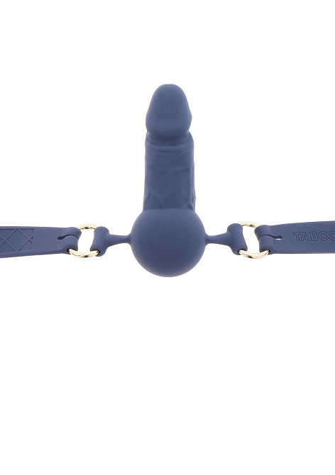 Кляп в виде фаллоса Silicone Penis Ball Gag Blue Sex Aura Киев - изображение 3