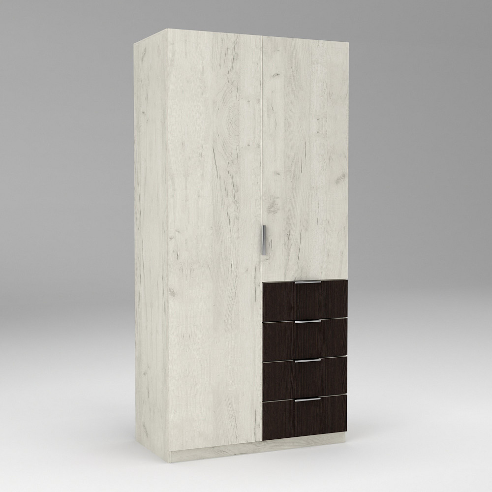 Шафа Крістал 1, Дуб Крафт Білий/Венге Магія, 1000х520х2100 Львів - фото 3