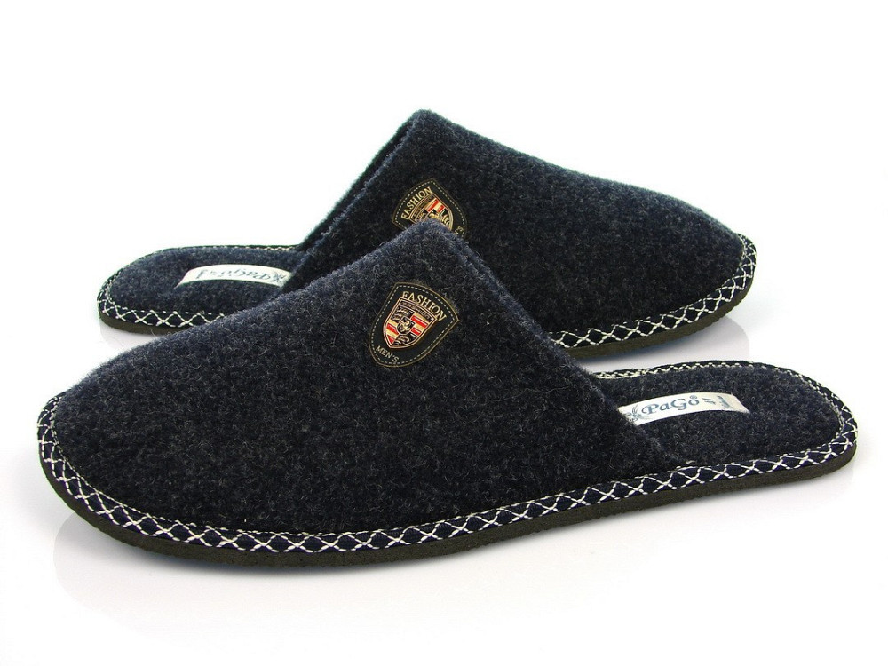Хатні капці чоловічі кімнатні закриті PaGo синій повсть розмір 44 Одеса - фото 2