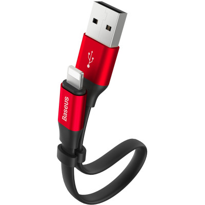 Дата кабель USB 2.0 AM to Lightning 0.23m 2A black/red Baseus (CALMBJ-B91) Винница - изображение 1