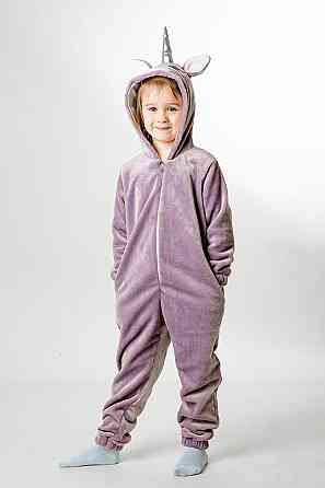 Детская пижама-кигуруми детский и подростковый,Единорог лиловый пижама -  комбинезон домашний на молнии топ Киев