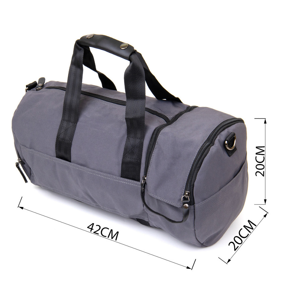 Спортивная сумка текстильная Vintage 20641 Серая Киев - изображение 9