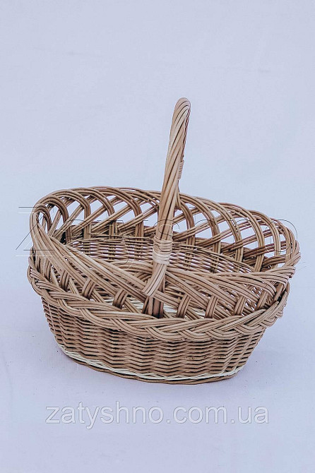 Корзина на Пасху | плетеная корзина на Пасху из лозы | корзинка пасхальная | кошик на пасху Киев - изображение 1