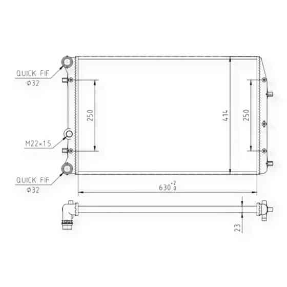 Радиатор охлаждения двигателя автомобиль Шкода Fabia I-II, Roomster Мукачево