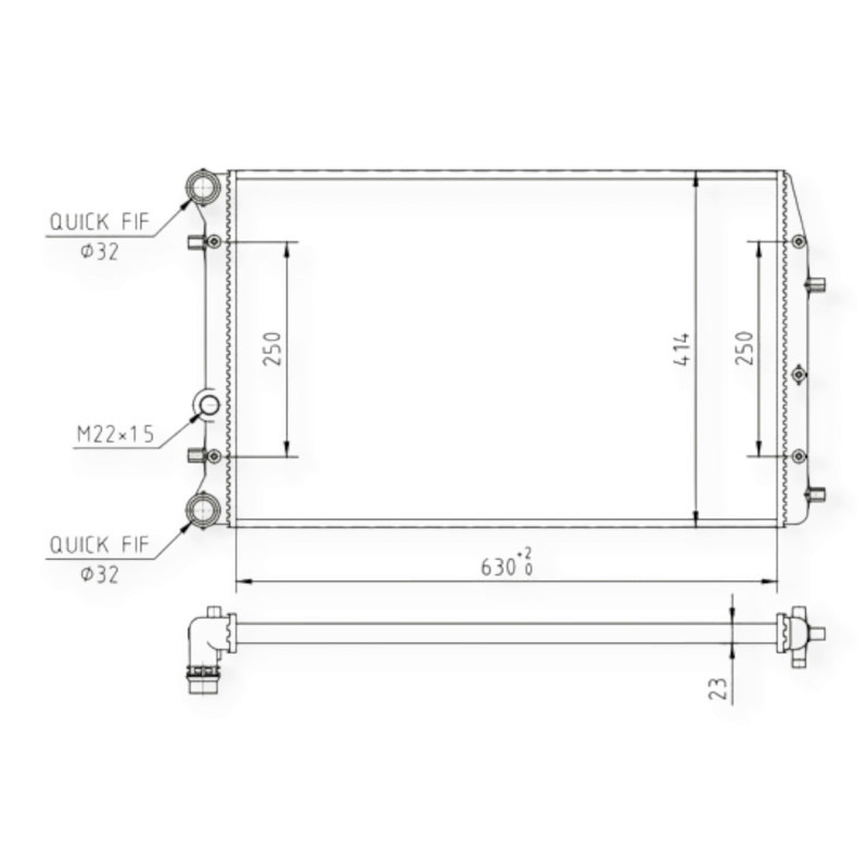 Радиатор охлаждения двигателя автомобиль Шкода Fabia I-II, Roomster Мукачево - изображение 1