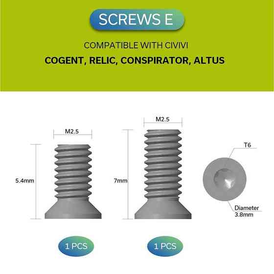 Набір сталевих гвинтів для кліпс Civivi CA-12A Київ