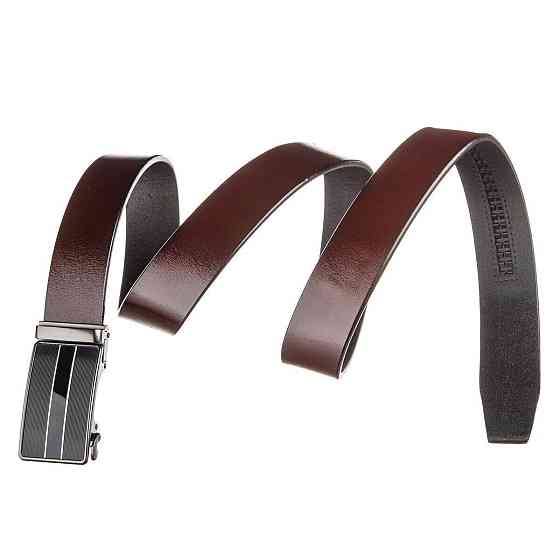 Міцний чоловічий ремінь з автоматичною пряжкою Vintage 20210 Коричневий Київ