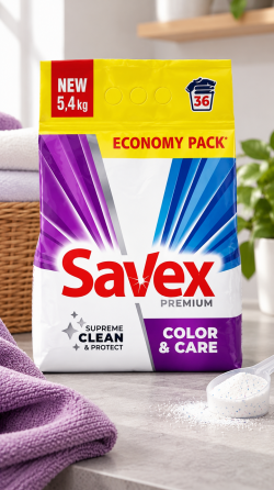 Стиральный порошок Savex Premium ColorCare 5,4 кг для цветных тканей Киев
