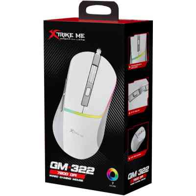 Мишка Xtrike ME GM-322 USB White (GM-322WH) Вінниця