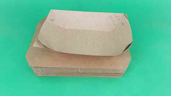 Тарілка-човник крафт без збирання без ламінації 170*100*40 (100 шт.) Харків