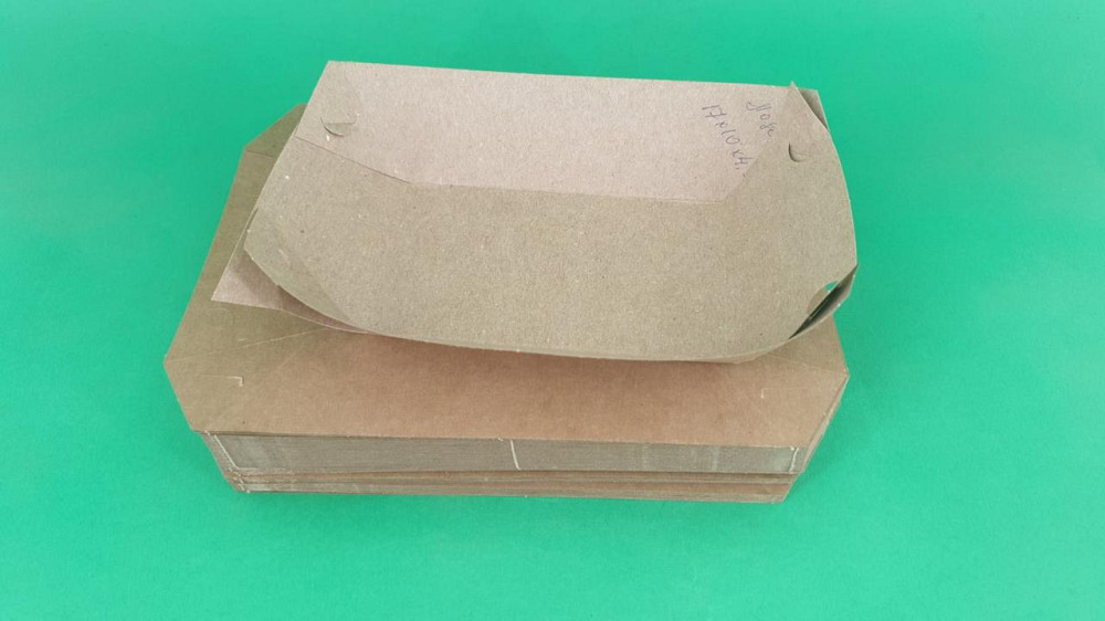 Тарілка-човник крафт без збирання без ламінації 170*100*40 (100 шт.) Харків - фото 2