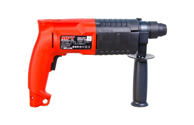 MPT Перфоратор MPT SDS-PLUS 20 мм 500 Вт 850 об/хв 4500 уд/хв 1.5 Дж 2 режими аксесуари 3 шт ке Коломия - фото 8