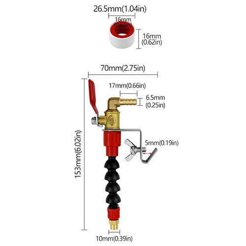 Система подачі води для плиткоріза з регулювальним краном шланг охолодження з доставкою Київ - фото 5