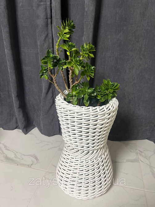 Кошик кашпо для квітки плетений Київ - фото 9