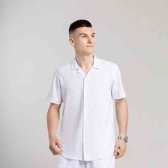 Чоловіча сорочка з коротким рукавом біла Pobedov Marsel Київ