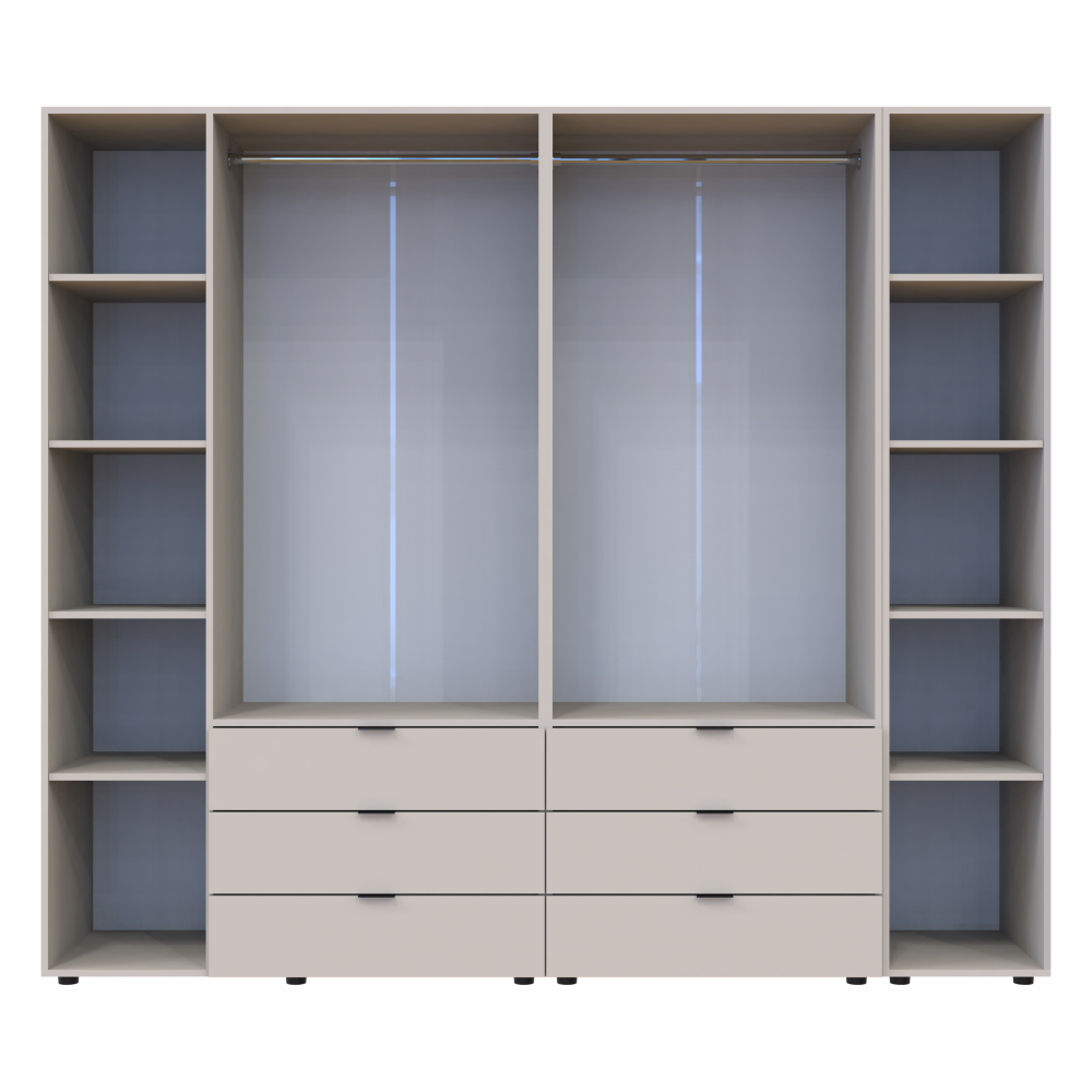 Комплект шаф для одягу Doros Гелар (3 шт.) 231,9х49,5х203,4 см Кашемір (DRS-011250) Львів - фото 12