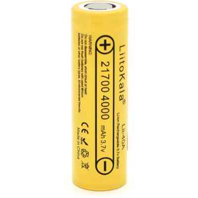 Аккумулятор 21700 Li-Ion, 4000mah (4000-4300mah), 25A, 3.7V (2.5-4.2V), Yellow, PVC BOX Liitokala (Lii-40A / 23385) Винница