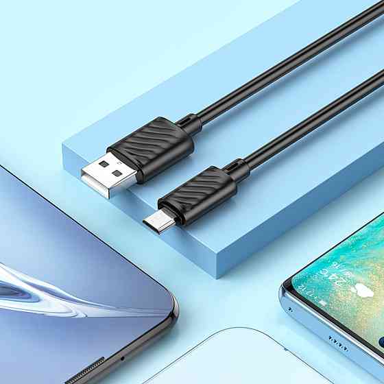 Кабель HOCO X88 Gratified charging data cable for Micro Black (6931474783325) Київ
