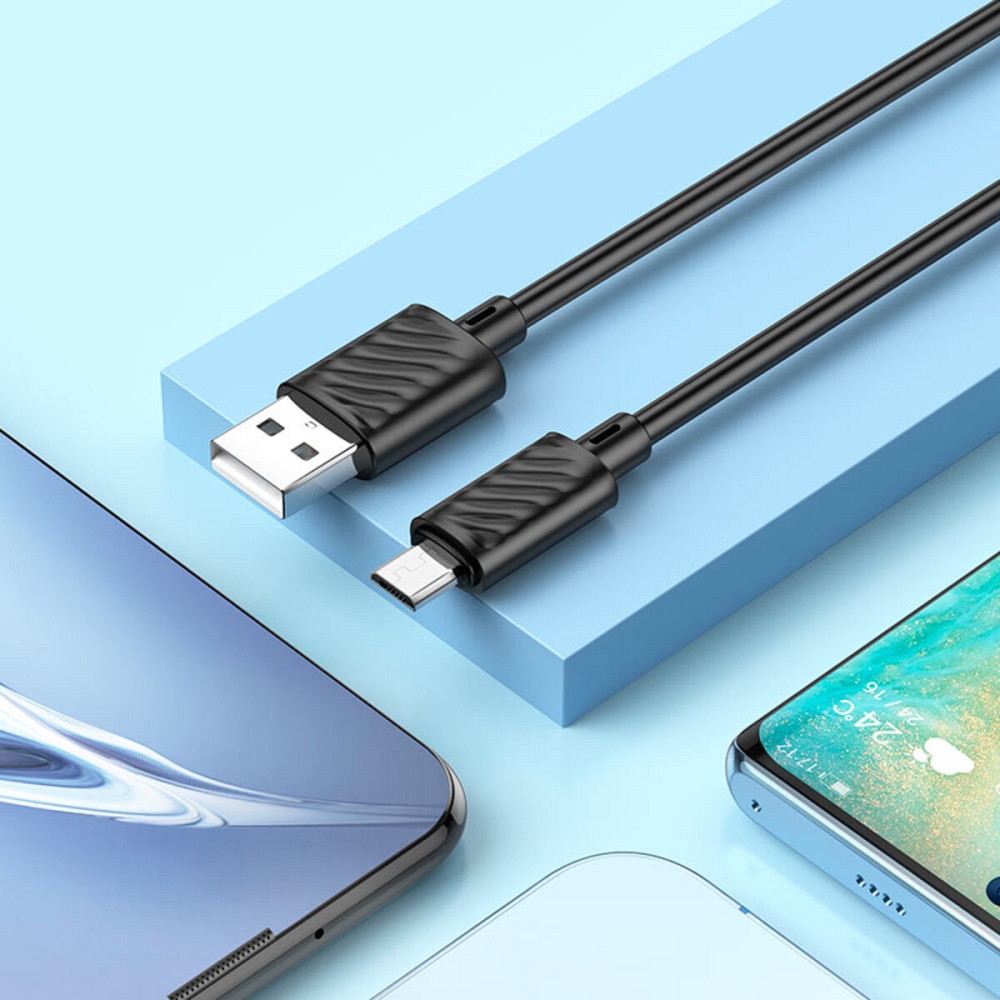 Кабель HOCO X88 Gratified charging data cable for Micro Black (6931474783325) Київ - фото 5