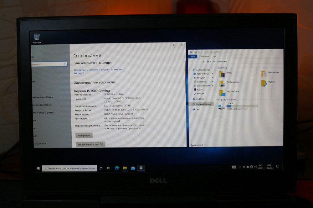 Игровой ноутбук Dell Inspiron 15 7000 Full HD i5-7300HQ / 8 gb / Ssd 256 gb NVMe Идеальное состояние Б\У Киев - изображение 2