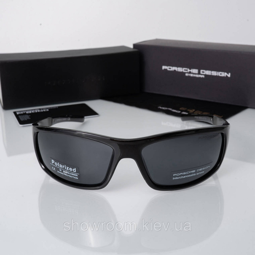 Чоловічі сонцезахисні окуляри Porsche Design (0375) black Київ - фото 2