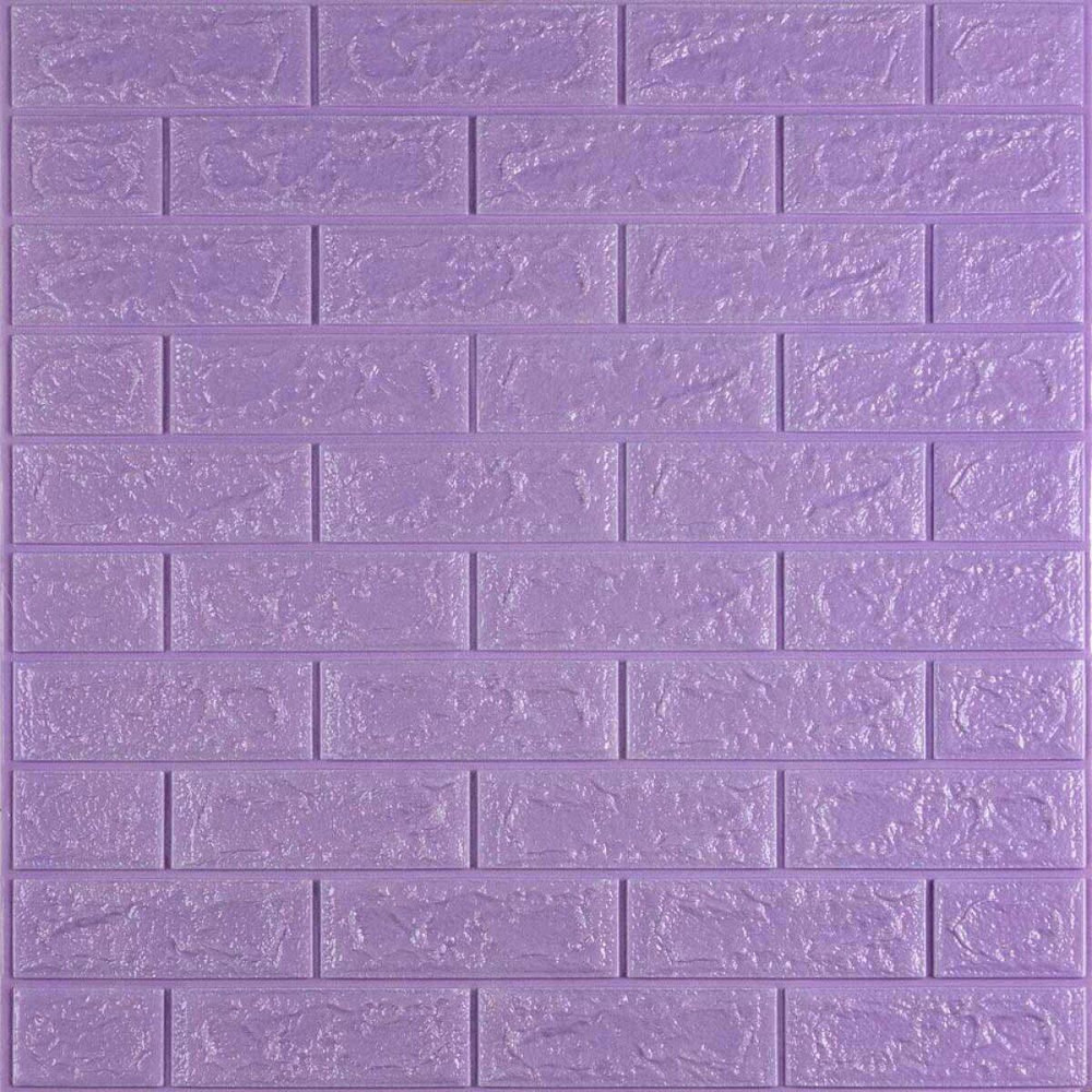 3D панель самоклеющаяся 700x770x5мм кирпич светло-фиолетовый (015-5) SW-00000083 Днепр - изображение 7